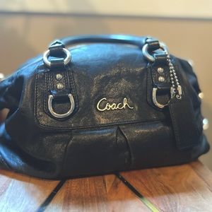 Black Coach satchel handbag